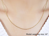 14k Yellow Gold Diamond-Cut Bead Chain (1.10 mm)