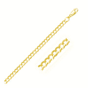 14k Yellow Gold Solid Curb Chain (5.70 mm)