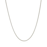 14k White Gold Round Wheat Chain (1.00 mm)