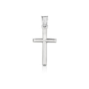 14k White Gold High Polish Cross Pendant