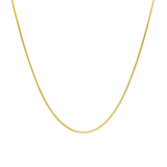 14k Yellow Gold Round Snake Chain (0.90 mm)