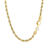 14k Yellow Gold Solid Diamond Cut Rope Chain (2.75 mm)