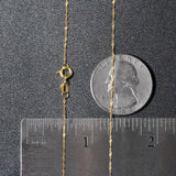 14k Yellow Gold Singapore Chain 0.81 mm