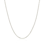 10k White Gold Cable Chain (1.10 mm)