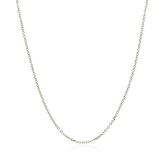 10k White Gold Cable Chain (1.10 mm)