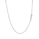 10k White Gold Cable Chain (1.10 mm)