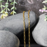 Sterling Silver Gold Plated Paperclip Chain (2.50 mm)