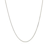 Sterling Silver Rhodium Plated Cable Chain (0.60 mm)