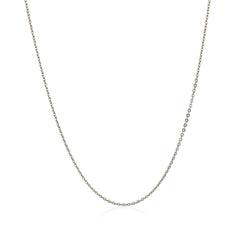 Sterling Silver Rhodium Plated Cable Chain (0.60 mm)