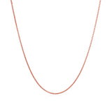 14k Rose Gold Diamond Cut Round Wheat Chain (0.60 mm)