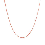 14k Rose Gold Diamond Cut Round Wheat Chain (0.70 mm)