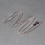 14k Rose Gold Diamond Cut Round Wheat Chain (0.70 mm)