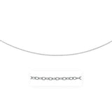 14k White Gold Pendant Chain with Textured Links (2.30 mm)
