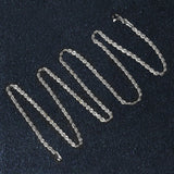 14k White Gold Solid Diamond Cut Rope Chain (2.00 mm)