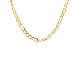 14k Yellow Gold Lite Figaro Chain (4.70 mm)