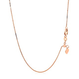 14k Rose Gold Adjustable Box Chain (0.70 mm)