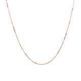 14k Rose Gold Classic Box Chain 0.6mm