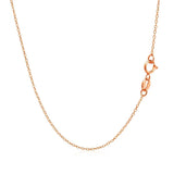 14k Rose Gold Diamond Cut Cable Link Chain (1.10 mm)
