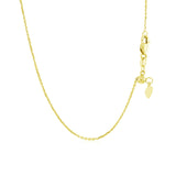 14k Yellow Gold Adjustable Cable Chain (1.10 mm)