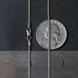 18k White Gold Round Wheat Chain (1.40 mm)