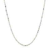 14k White Gold Diamond-Cut Alternating Bead Chain (1.30 mm)