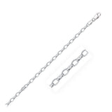 3.2mm 14k White Gold Oval Rolo Chain (3.20 mm)