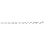 3.2mm 14k White Gold Oval Rolo Chain (3.20 mm)