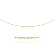 14k Yellow Gold Pendant Chain with Textured Links (2.50 mm)