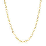 14k Yellow Gold Pendant Chain with Textured Links (2.50 mm)
