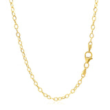 14k Yellow Gold Pendant Chain with Textured Links (2.50 mm)