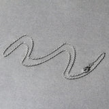 14k White Gold Oval Cable Link Chain (1.50 mm)