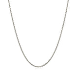 14k White Gold Diamond Cut Cable Link Chain (1.30 mm)