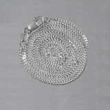 14k White Gold Gourmette Chain (1.40 mm)