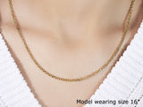 18k Yellow Gold Diamond Cut Cable Link Chain (2.60 mm)