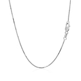 18k White Gold Box Chain 0.8mm (0.78 mm)