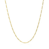 14k Yellow Gold Solid Figaro Chain (1.30 mm)