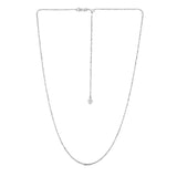 14k White Gold Adjustable Sparkle Chain (1.20 mm)