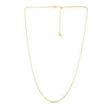 14k Yellow Gold Adjustable Popcorn Chain (1.10 mm)