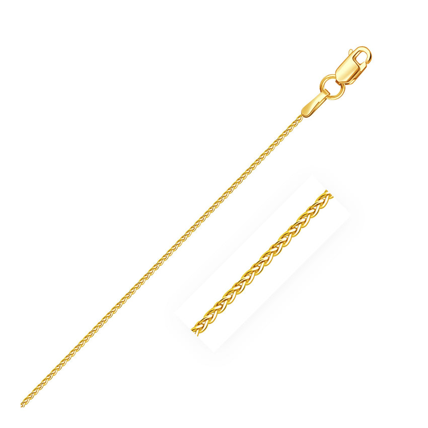 10k Yellow Gold Wheat Chain 1.0mm (1.00 mm)