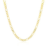 14k Yellow Gold Solid Figaro Chain (2.80 mm)