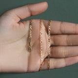 14k Yellow Gold Solid Figaro Chain (2.80 mm)