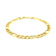 6.5mm 14k Yellow Gold Lite Figaro Bracelet