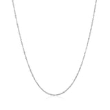 14k White Gold Singapore Chain 0.8mm (0.81 mm)