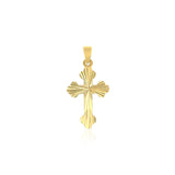 14k Tri Color Gold Cross Pendant