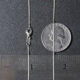 14k White Gold Oval Cable Link Chain (0.97 mm)