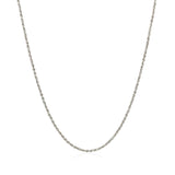 14k White Gold Adjustable Rope Chain (0.95 mm)