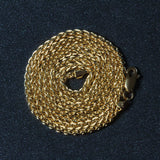 14k Yellow Gold Round Wheat Chain (2.1 mm)