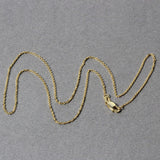 14k Yellow Gold Diamond Cut Cable Link Chain 1.1mm