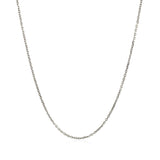 18k White Gold Cable Chain (1.10 mm)