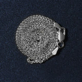 14k White Gold Diamond Cut Round Wheat Chain (1.20 mm)